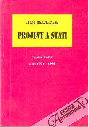 Projevy a stati - Dědeček Jiří
