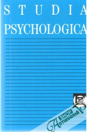 Studia psychologica 52.2/2010 - Kolektív autorov