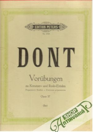 Dont - Vorübungen Op.37 - Sitt Hans
