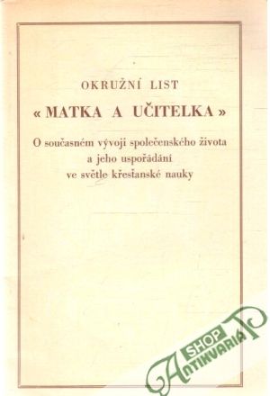 Matka a učitelka - Jan XXIII.