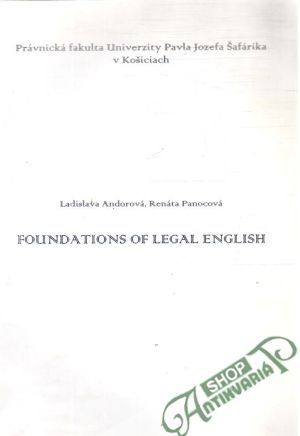 Foundations of legal english - Andorová L., Panocová R.
