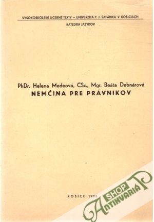 Nemčina pre právnikov - Medeová H., Debnárová B.