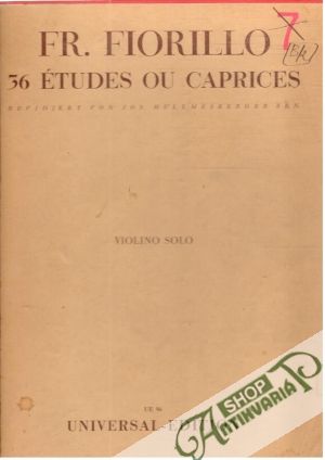 36 études ou caprices violino solo - Fiorillo Fr.