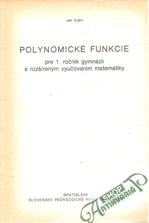 Polynomické funkcie - Vyšín Jan