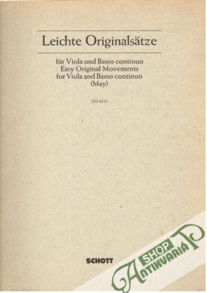 Leichte Originalsätze für Viola und Basso continuo - Kolektív autorov