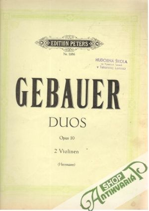 Duos 2 Violinen Opus 10 - Gebauer M.