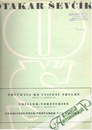 Průprava ke cvičení trylků Opus 7, Sešit II. - ševčík Otakar