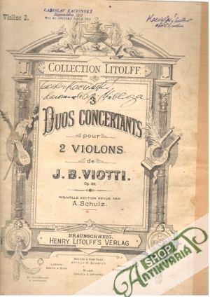 3 Duos concertants pour 2 violons Op.29 I-II. - Viotti J.B.
