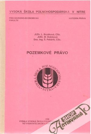 Pozemkové právo - Bezáková, Dobišová, Pekárik