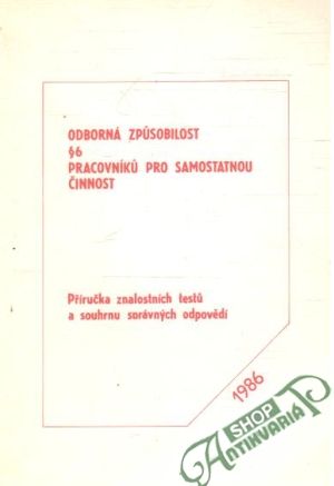 Odborná způsobilost §6 pracovníků pro samostatnou činnost - Kolektív autorov