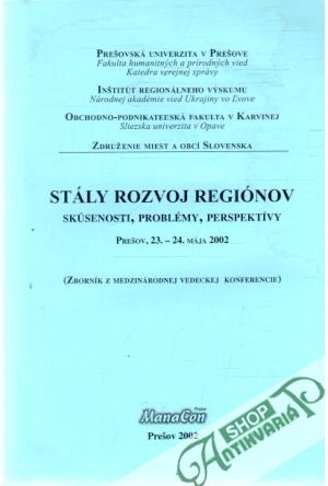 Stály rozvoj regiónov skúsenosti, problémy, perspektívy - Kolektív autorov