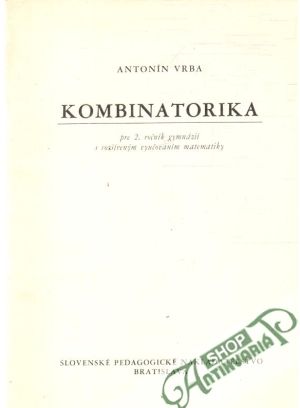 Kombinatorika pre 2. ročník gymnázií - Vrba Antonín