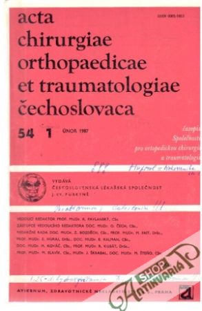 Acta chirurgiae orthopaedicae et traumatologiae čechoslovaca 1-6/1987 - Kolektív autorov