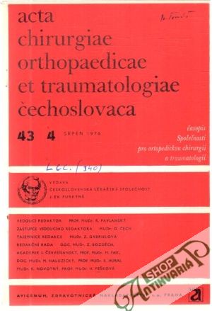 Acta chirurgiae orthopaedicae et traumatologiae čechoslovaca 4/1976 - Kolektív autorov