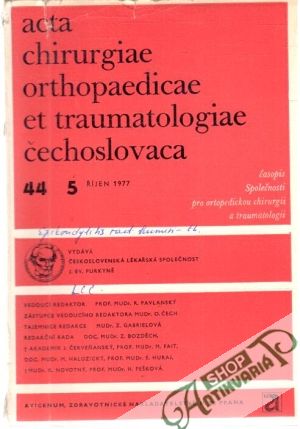Acta chirurgiae orthopaedicae et traumatologiae čechoslovaca 5/1977 - Kolektív autorov