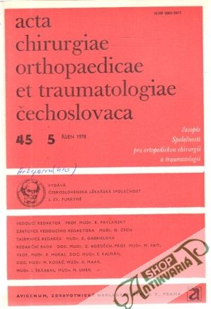 Acta chirurgiae orthopaedicae et traumatologiae čechoslovaca 5/1978 - Kolektív autorov