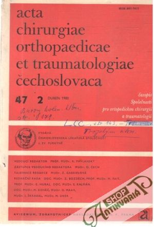 Acta chirurgiae orthopaedicae et traumatologiae čechoslovaca 2/1980 - Kolektív autorov