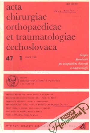 Acta chirurgiae orthopaedicae et traumatologiae čechoslovaca 1/1980 - Kolektív autorov