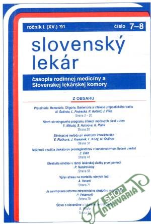 Slovenský lekár 7-8/91 - Klimo František a kolektív