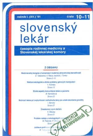 Slovenský lekár 10-11/91 - Klimo František a kolektív