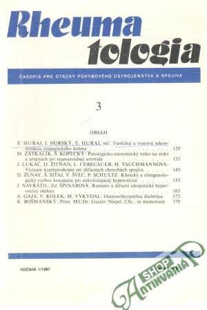 Rheumatologia 3/1987 - Siťaj Štefan