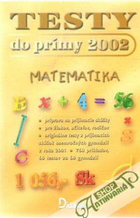 Testy do prímy 2002 - matematika - Struhárová Eva