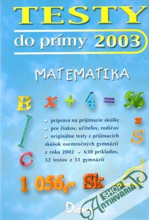 Testy do prímy 2003 - matematika - Struhárová Eva a kolektív