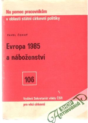 Evropa 1985 a náboženství - Černý Pavel