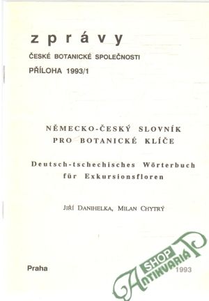 Německo - český slovník pro botanické klíče - Danihelka Jiří, Chytrý Milan