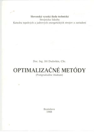 Optimalizačné metódy - Dudorkin Jiří