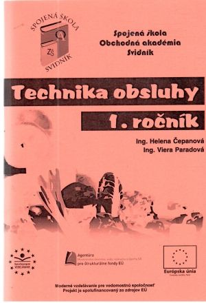 Technika obsluhy 1. ročník - Čepanová, Paradová
