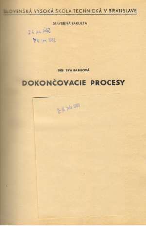 DOKONČOVACIE PROCESY - Batelová Eva