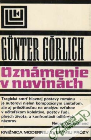 Oznámenie v novinách - Gorlich Gunter
