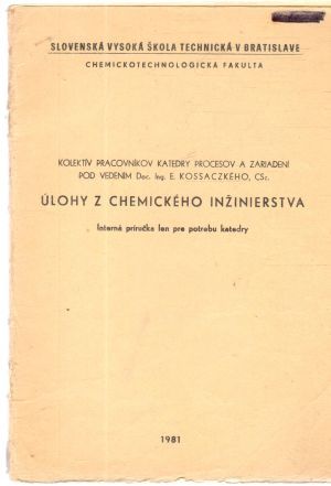 Úlohy z chemického inžinierstva - Kolektív autorov
