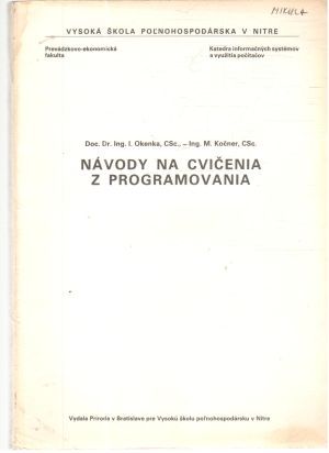 Návody na cvičenia z programovania - Okenka, Kočner