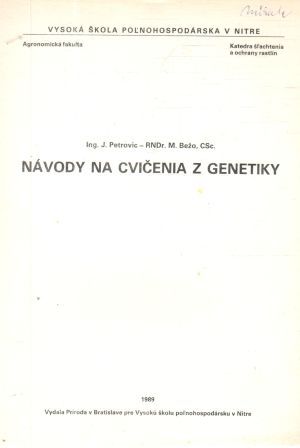 Návody na cvičenia z genetiky - Petrovic, Bežo