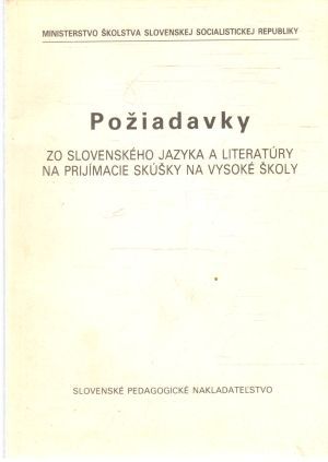 Požiadavky zo slovenského jazyka a literatúry - Dravec Miloslav a kolektív