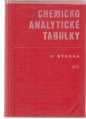 Chemickoanalytické tabulky - Sýkora Václav