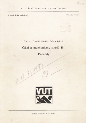 ČÁSTI A MECHANISMY STROJU III. - Boháček František a kolektív