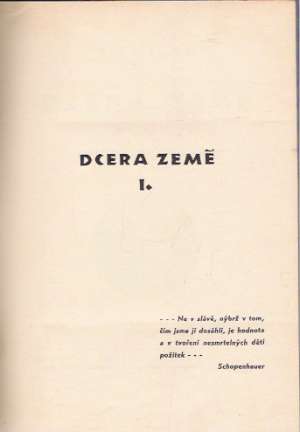 DCERA ZEMĚ /I.- II./ - Snížek J.