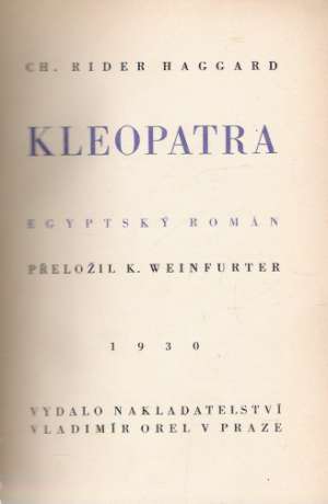 KLEOPATRA - Haggard Ch.R.