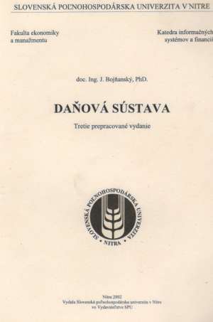 DAŇOVÁ SÚSTAVA - Bojňanský J.