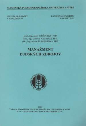 MANAŽMENT ĽUDSKÝCH ZDROJOV - Višňovský Jozef a kolektív