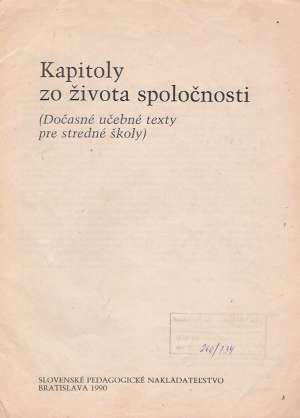 KAPITOLY ZO ŽIVOTA SPOLOČNOSTI - Kolektív autorov