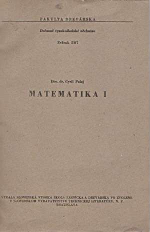 MATEMATIKA I. - Palaj Cyril