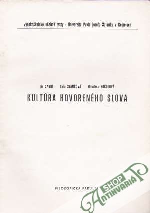 Kultúra hovoreného slova - Sabol Ján