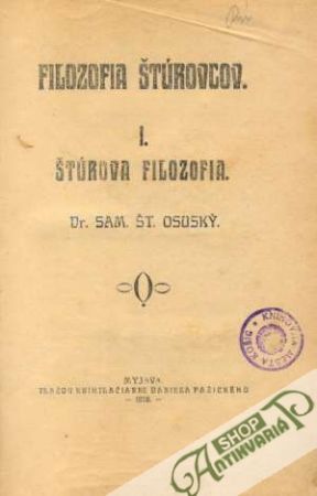 Filozofia Štúrovcov I. - Štúrova filozofia - Osuský Sam. Št.