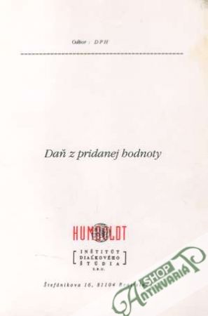 Daň z pridanej hodnoty - Tirpák Michal