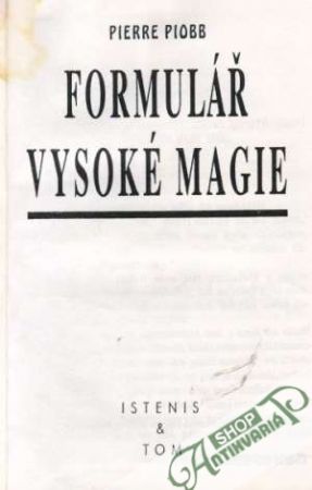 Formulář vysoké magie - Piobb Pierre