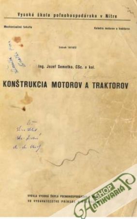 Konštrukcia motorov a traktorov - Semetko Jozef